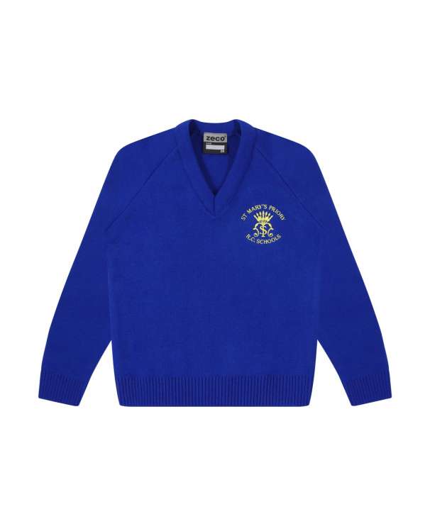 Boys KNITTED V-Neck jumper Emb Logo
